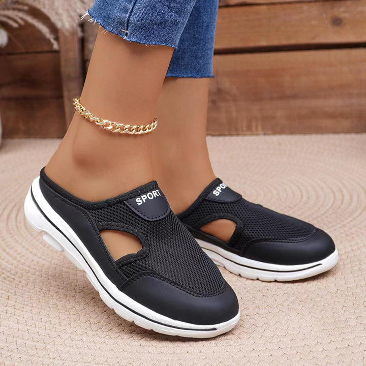 Women's Breathable Casual Shoes with Open Heel and Non-Slip Sole EB