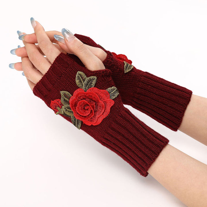 Warm Flower Gloves