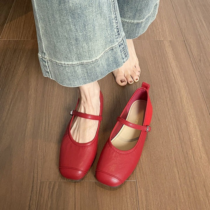 Ladies' Ballerinas with Practical Strap and Comfortable Sole EB