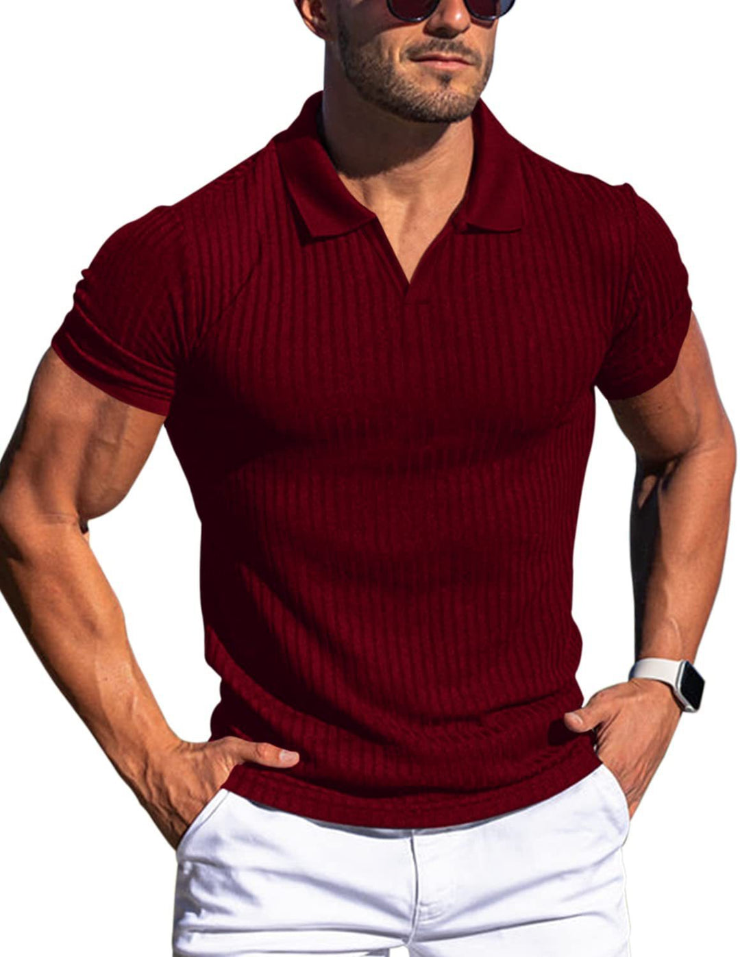 Men's Structured Short Sleeve Polo Shirt - Effortless Style