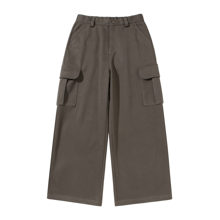 Women's Cropped Cargo Pants with Wide Leg and Patch Pockets Echoarchiv, view 3 - Elena Harper