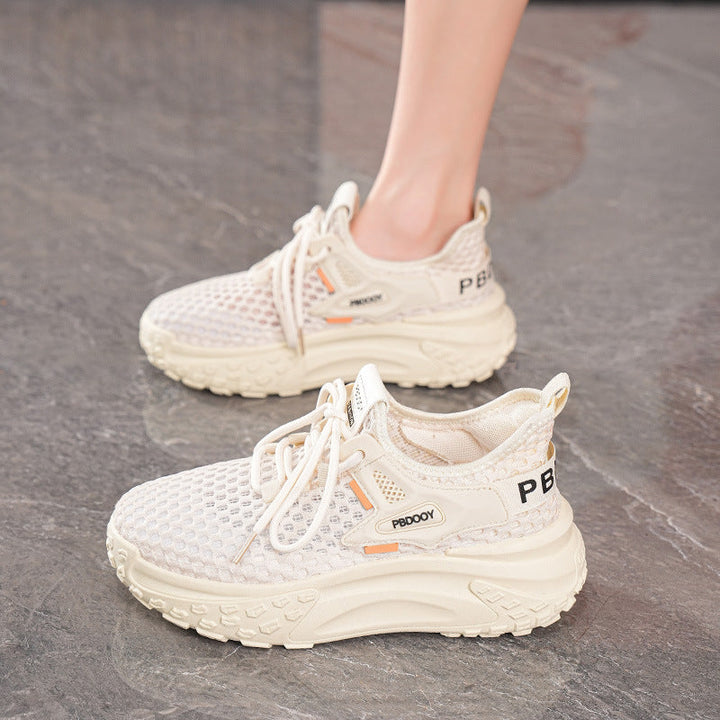 Women's Breathable Running Sneakers with Flexible Sole and Cushioning Material EB