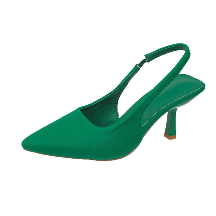 Women's Slingback Pumps with Narrow Point & Low Heel Height