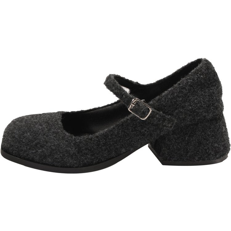 Women's Ballerina Shoes with Fashionable Strap and High-Quality Surface Texture EB