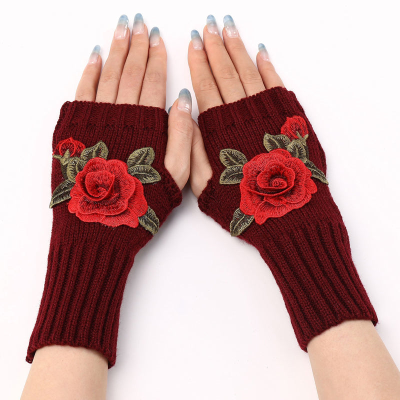 Warm Flower Gloves