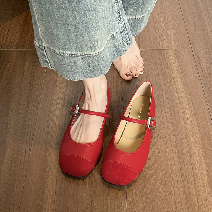 Ladies' Ballerinas with Fashionable Buckle Application EB