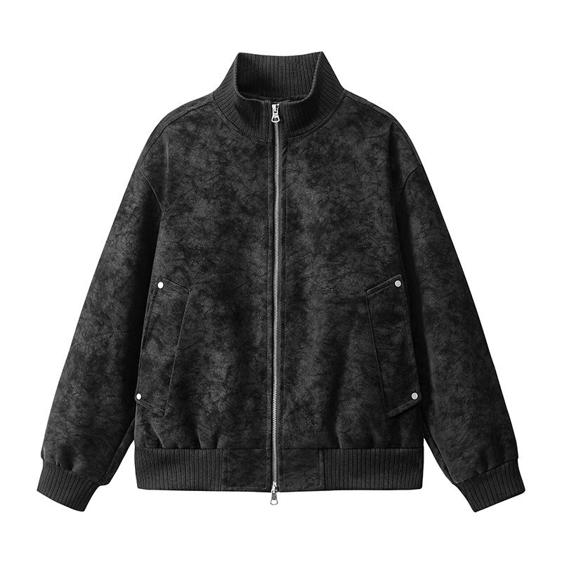 Women's Elegant Faux Leather Jacket with Stand Collar Célinea, view 7 - Elena Harper