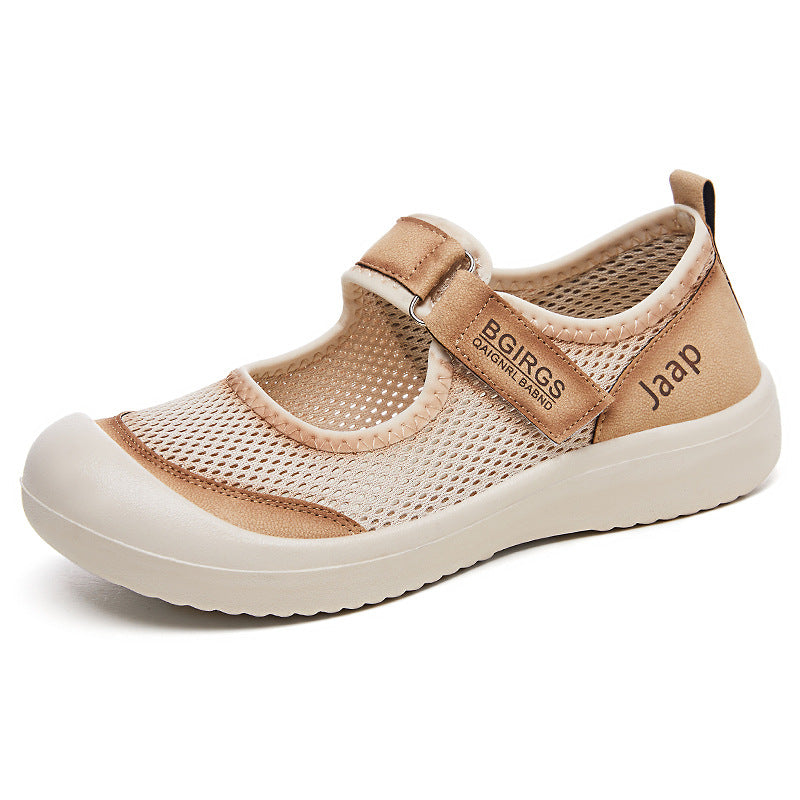 Women's Breathable Sandals with Adjustable Velcro Strap and Elastic Upper EB