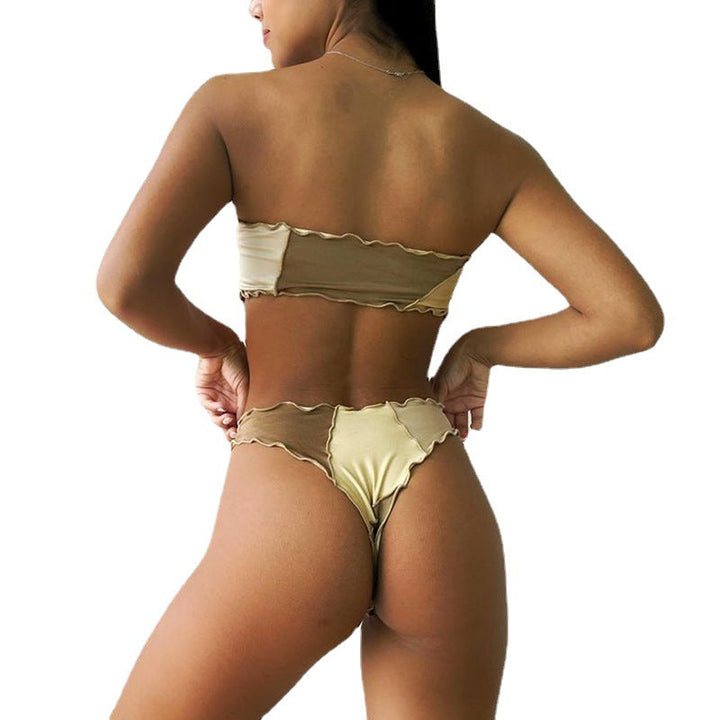 Women's Bandeau Bikini with Ruffle Details EB