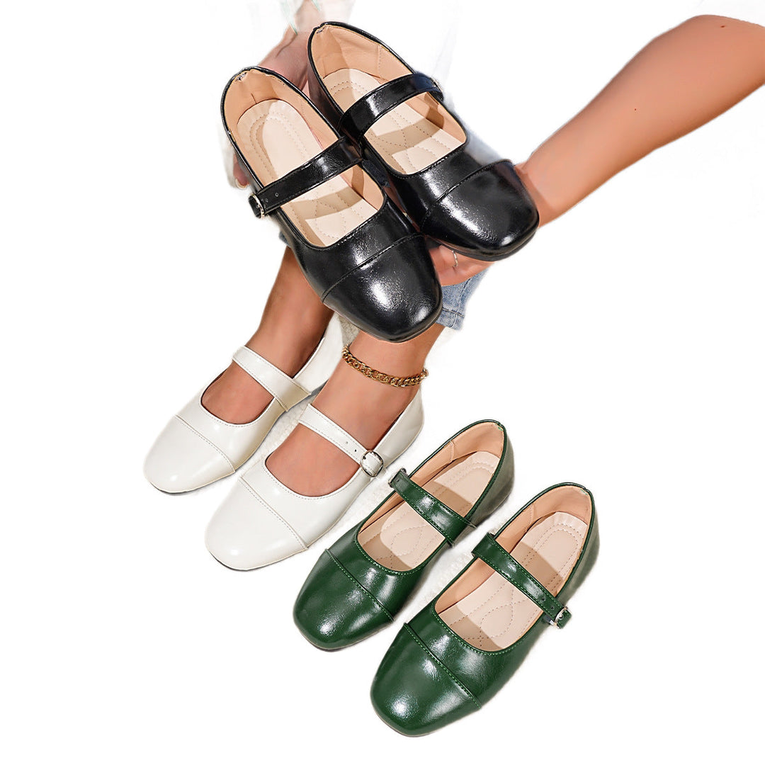 Ladies' Ballerinas with Adjustable Strap and Elegant Upper Material EB