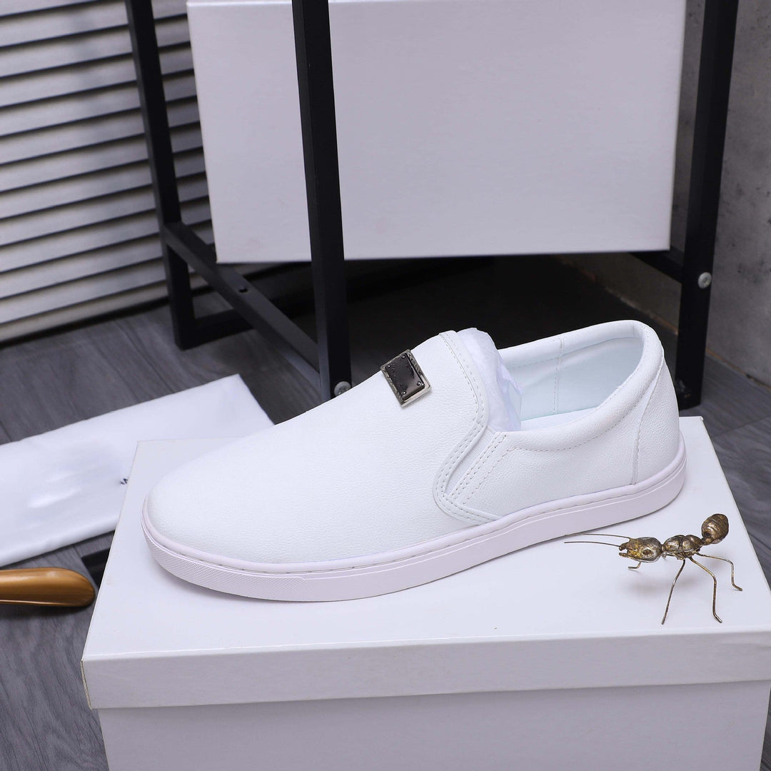 Ladies Comfortable Slip-On Sneakers with Elegant Leather Strap Application EB