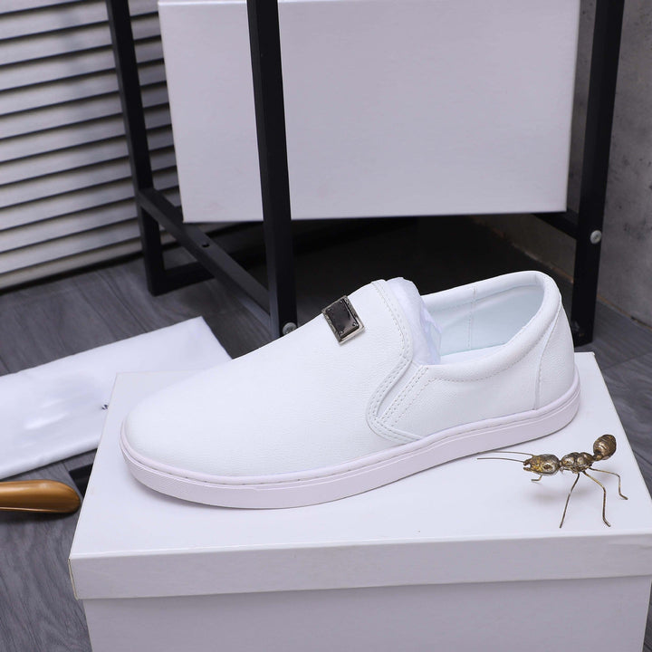 Ladies Comfortable Slip-On Sneakers with Elegant Leather Strap Application EB