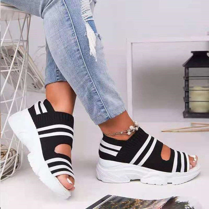 Women's Breathable Casual Sandals with Elastic Straps EB