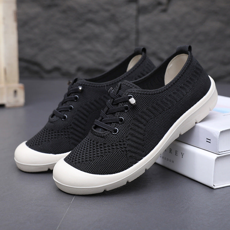 Women's Breathable Lace-Up Sneakers with Flexible Insole EB