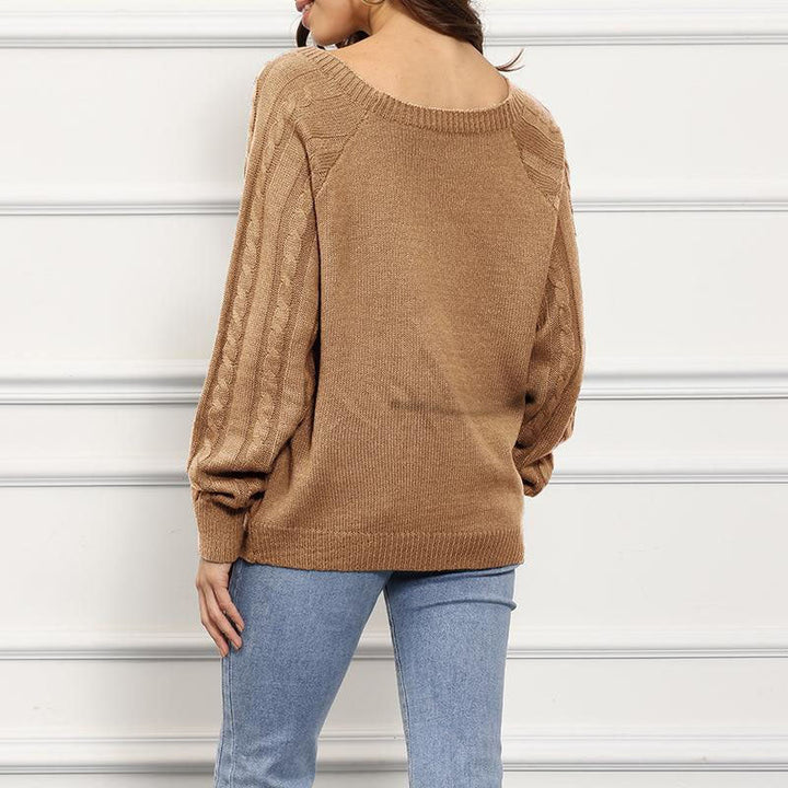 Casual Twisted Knit Pullover