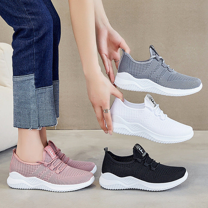 Women's Breathable Lightweight Sneakers with Elastic Upper EB