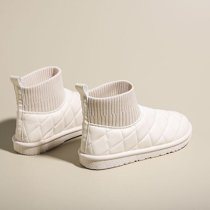 Women's Comfortable and Stylish Winter Boots with Elastic Shaft and Non-Slip Sole EB