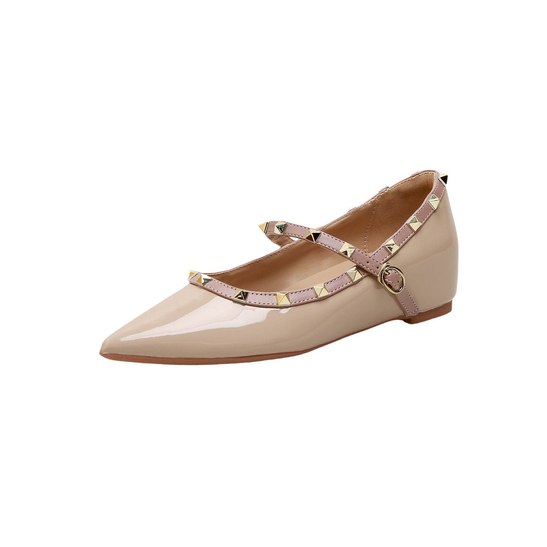 Ladies' Ballerinas with Adjustable Strap and Luxurious Shine EB