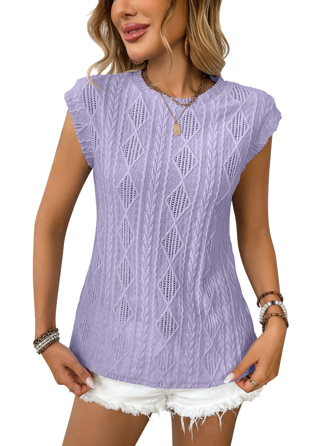 DELICE Lightweight Knit Chic Tee - Elena Harper
