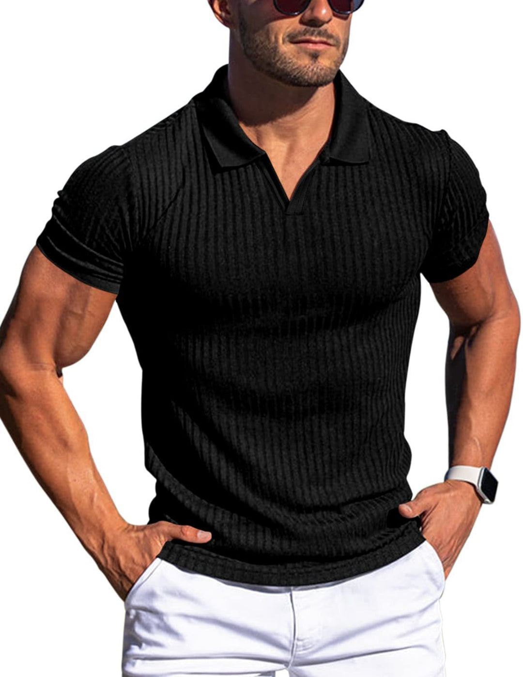 Men's Structured Short Sleeve Polo Shirt - Effortless Style