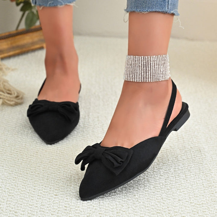 Ladies' Ballerinas with Stylish Bow Detail and Elegant Pointed Toe EB