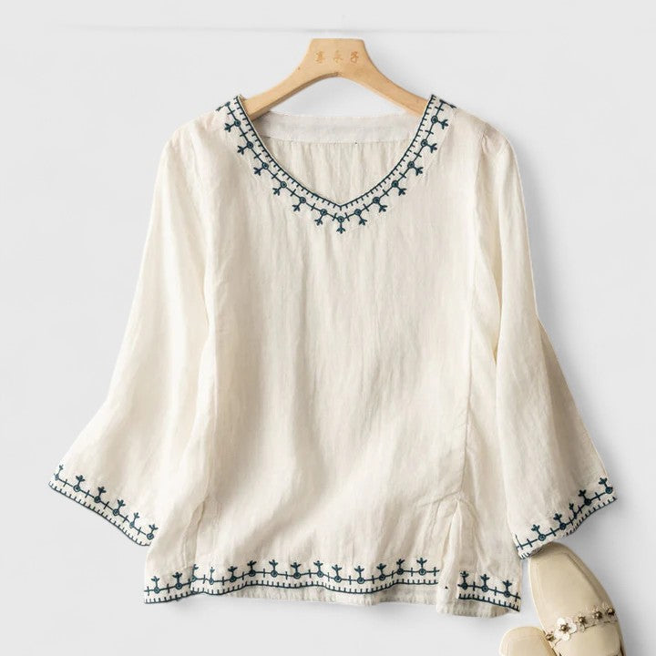 LAYLA – EMBROIDERED ELEGANCE BLOUSE