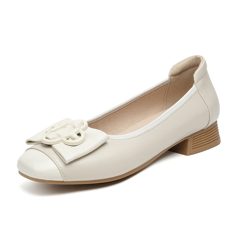 Women's Ballerinas with Chic Bow Accent and Elegant Footbed EB