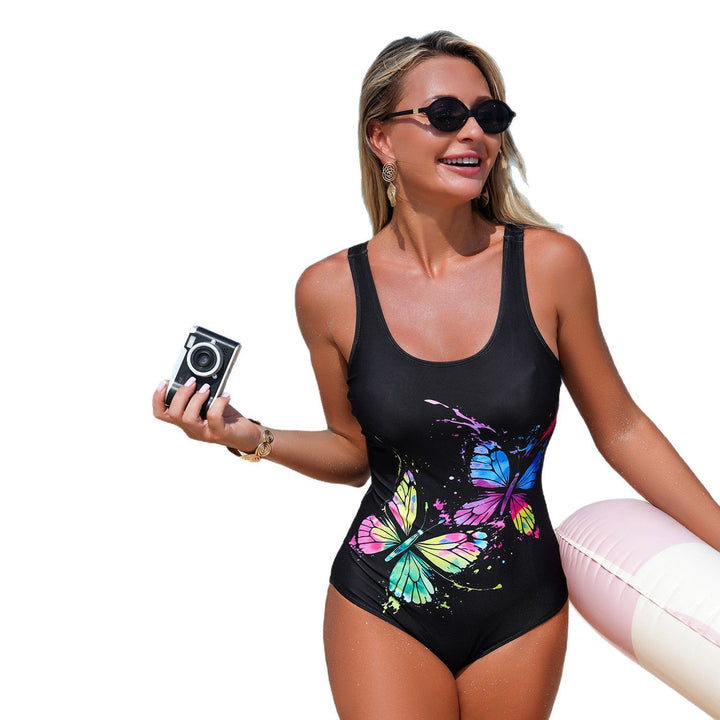 Women's Swimsuit with Colorful Butterfly Print EB