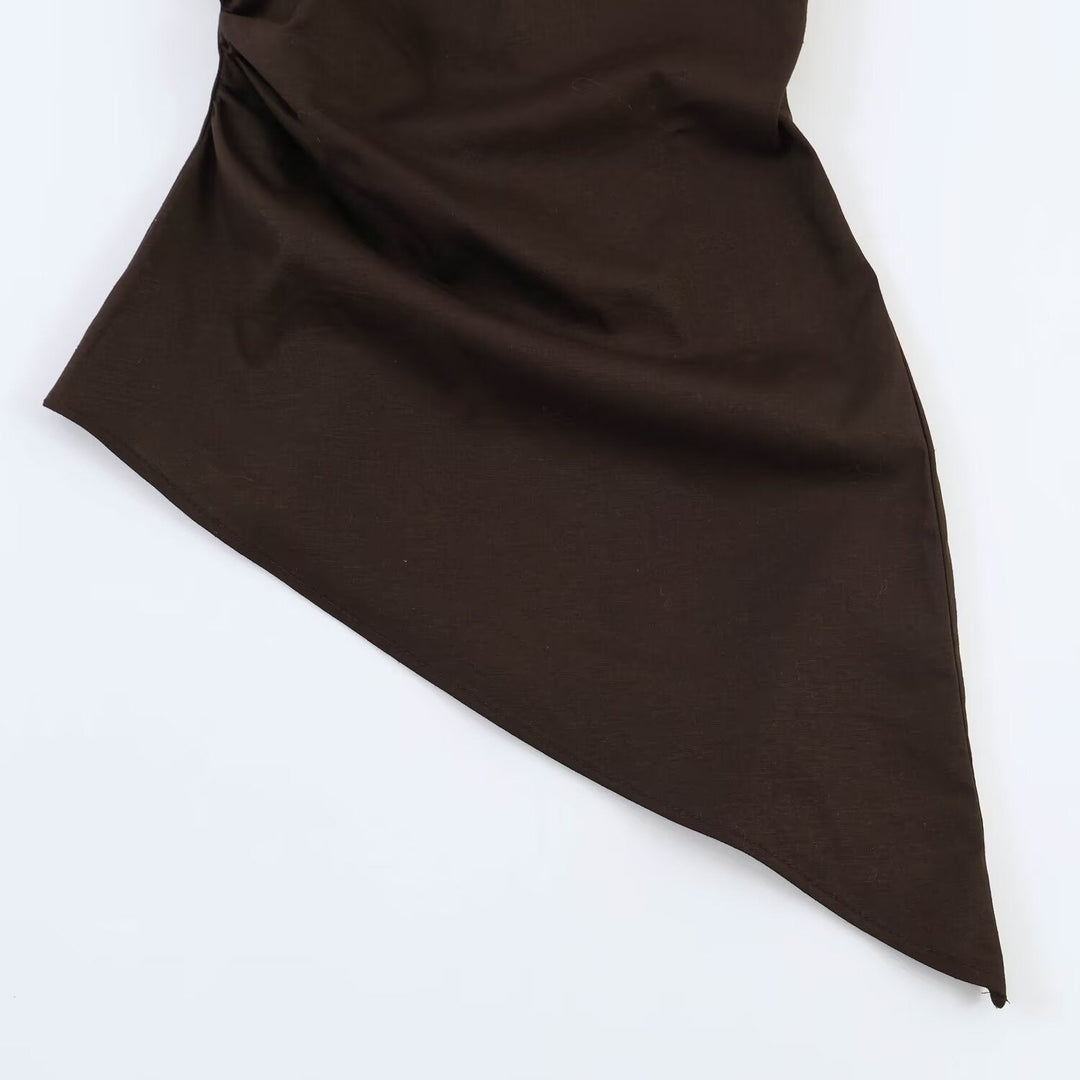 Women's Asymmetrical Dress with High-Quality Material EB