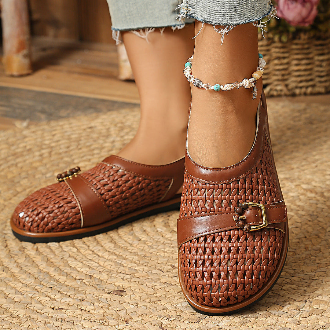 Women's Comfortable Sling Sandals with Decorative Strap Design EB