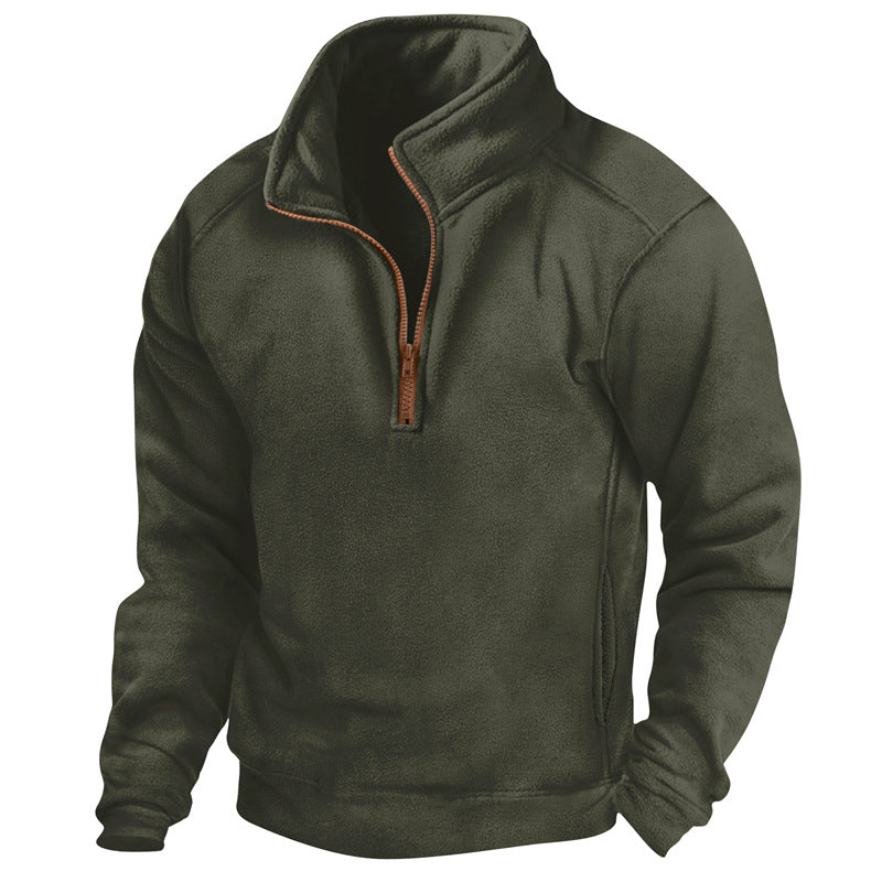Men's Textured Half-Zip Pullover - Comfort & Style for Him