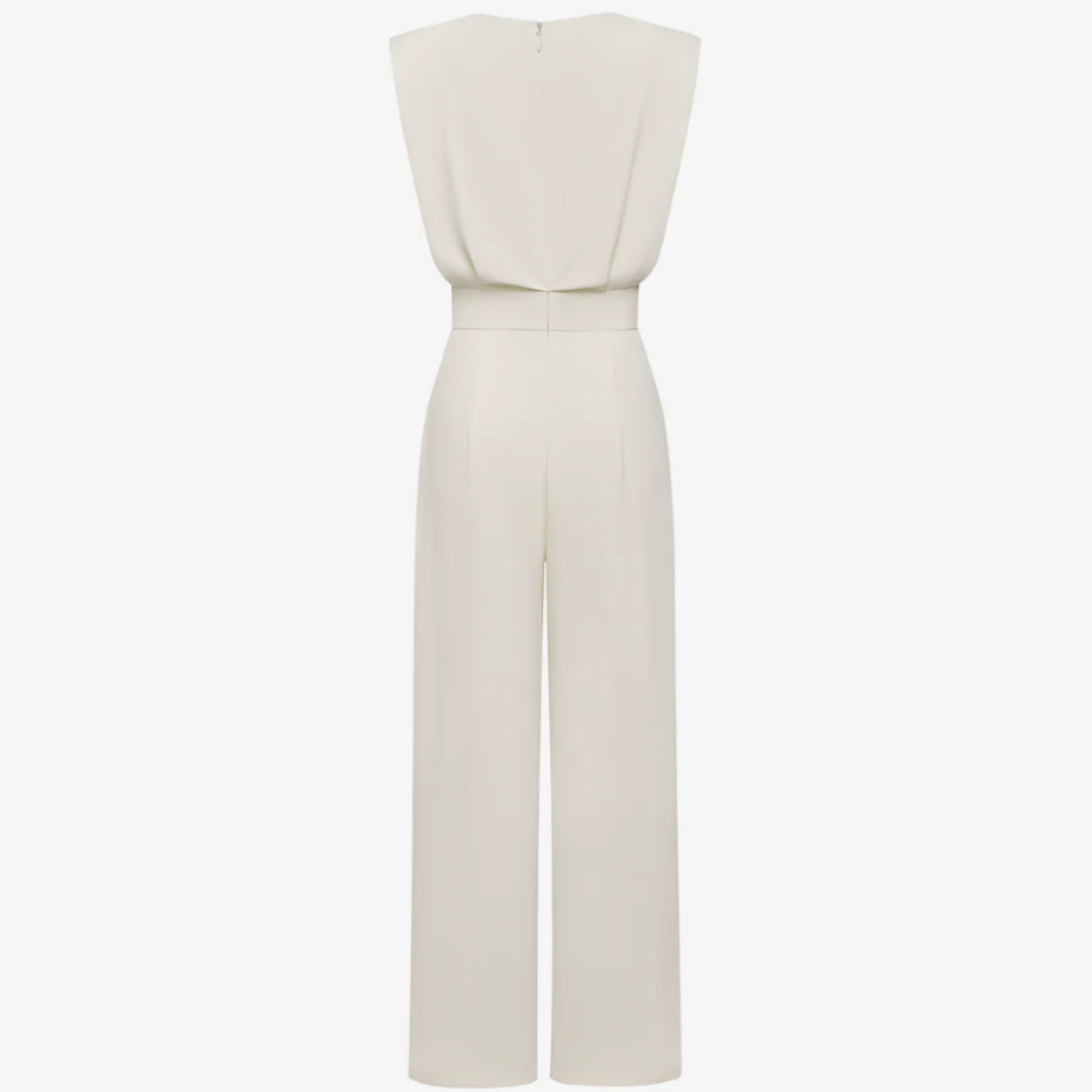 Uarutara Elegant Jumpsuit with Belt, view 4 - Elena Harper