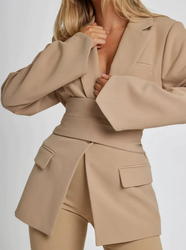 Blazer with Belt, view 8 - Elena Harper