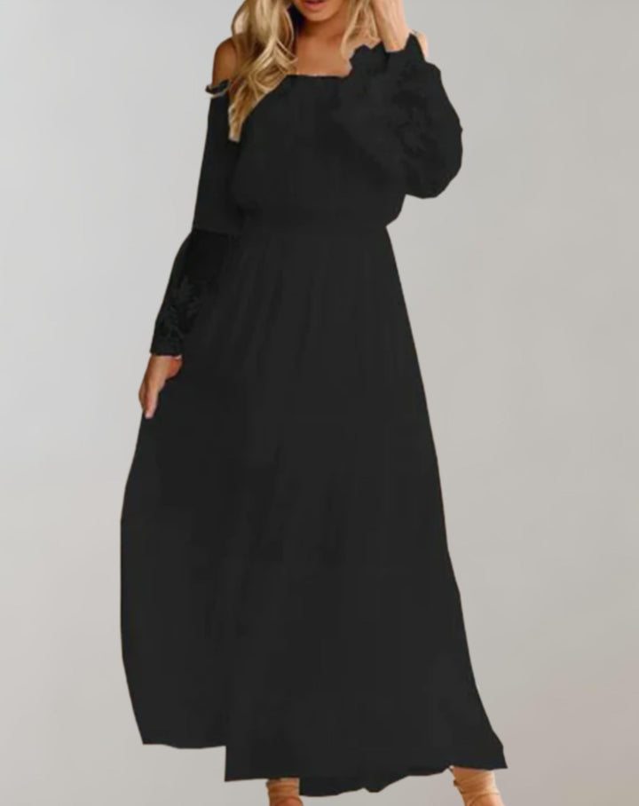 Off-Shoulder Maxi Dress for Wedding Guests - Elara