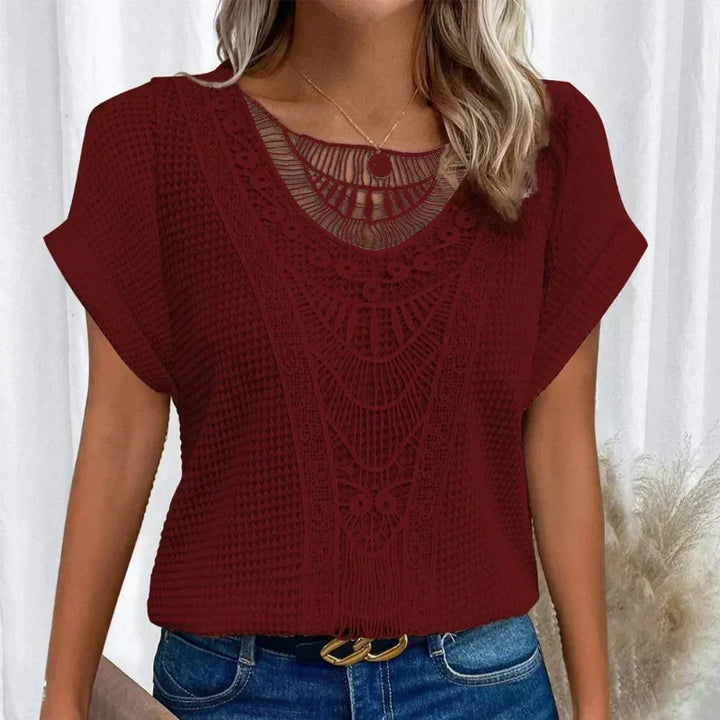 Aura -Delicate Textured Blouse - Elena Harper