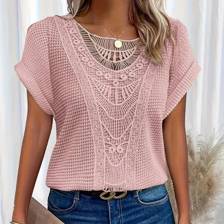 Aura -Delicate Textured Blouse - Elena Harper