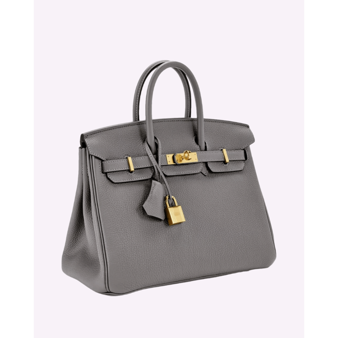 Elegant Women's Handbag with Gold Lock Detail