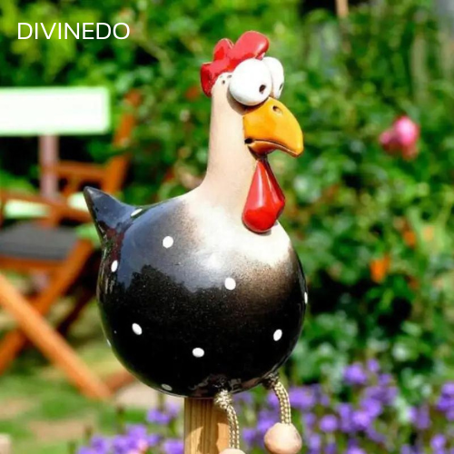 DIVINEDO™ | Ceramic Chicken Garden Decor