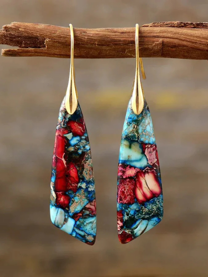 Amalia Mosaic Gemstone Earrings - Elena Harper