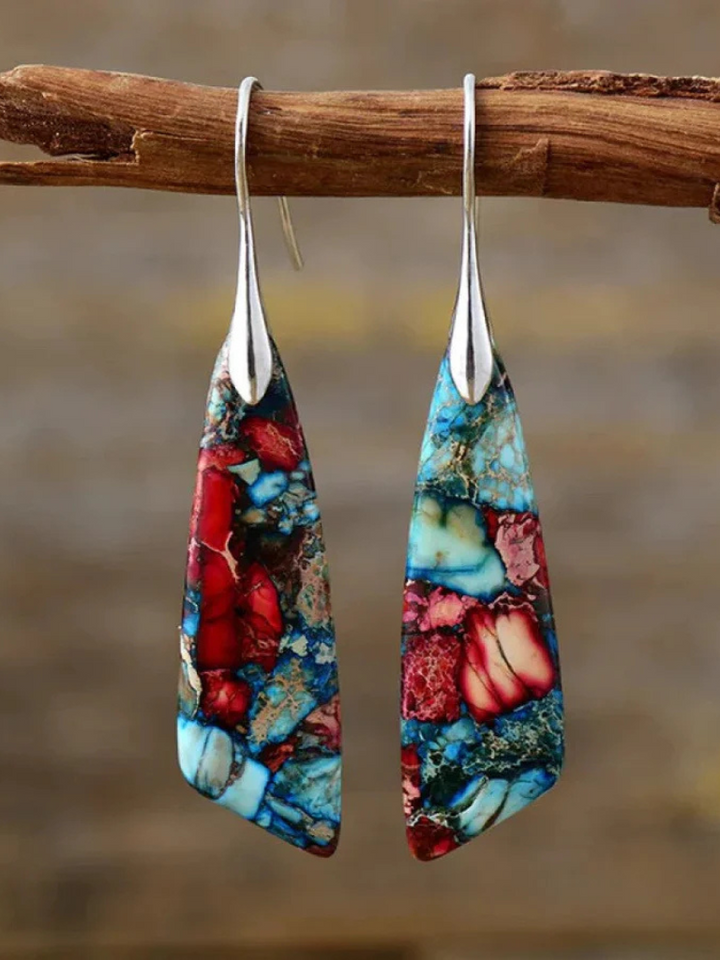 Amalia Mosaic Gemstone Earrings - Elena Harper