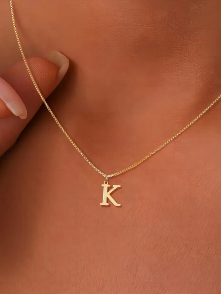 ENYA GOLD INITIAL NECKLACE
