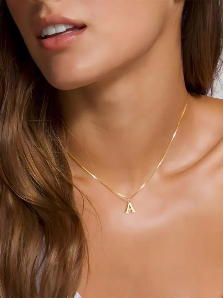 ENYA GOLD INITIAL NECKLACE
