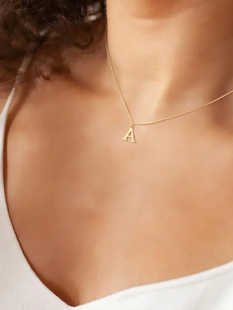 ENYA GOLD INITIAL NECKLACE