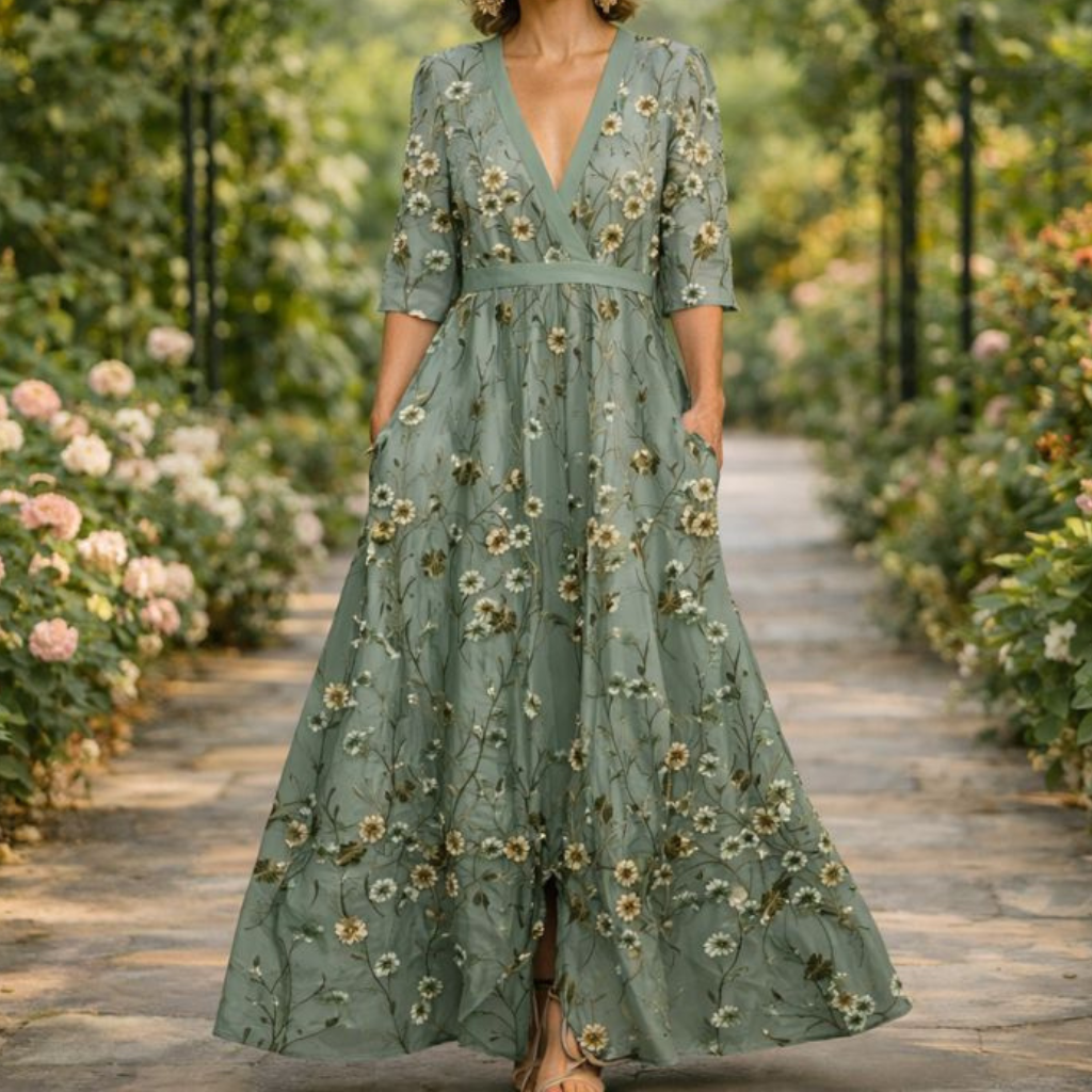 Evelyn Elegant Maxi Dress - Elena Harper