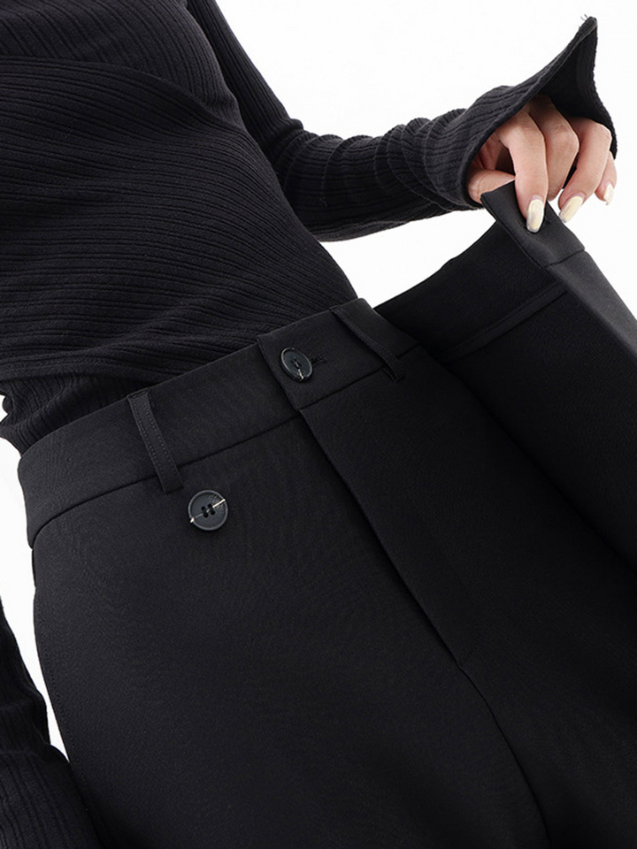 Wide-leg Women's Trousers with Structured Waist - Arleth