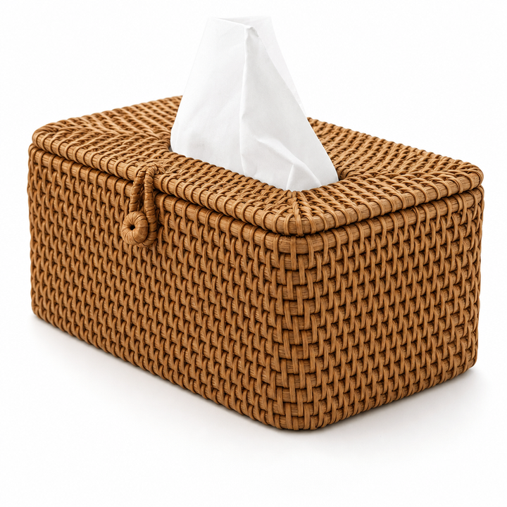 Casaweave Rattan Tissue Box Holder for Home Decoration tissue box holder rattan tissue holder decorative tissue box - Elena Harper