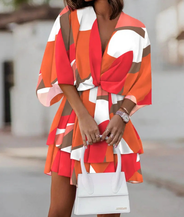 Valeria - Bohemian Floral Mini Dress
