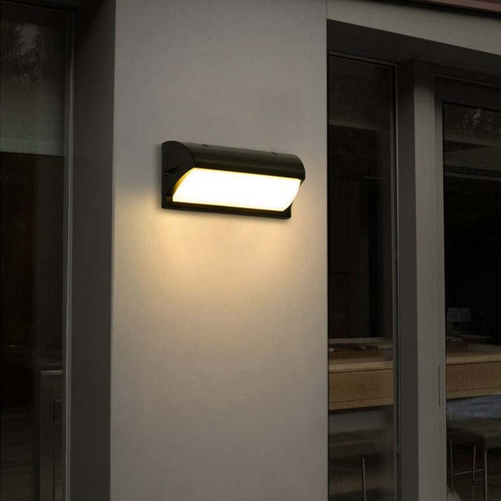Outdoor Wall Lamp with Motion Sensor – Black, Waterproof LED Garden Lighting