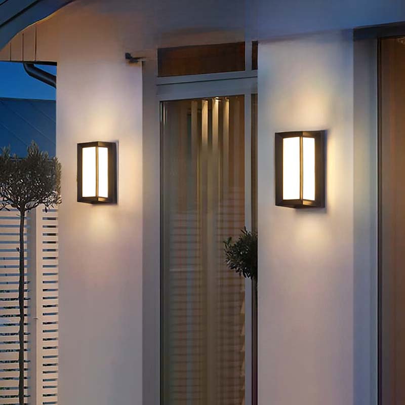 Outdoor Wall Lamp with Motion Sensor – Black, Waterproof LED Garden Lighting