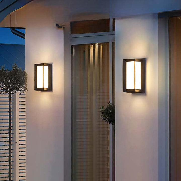 Outdoor Wall Lamp with Motion Sensor – Black, Waterproof LED Garden Lighting